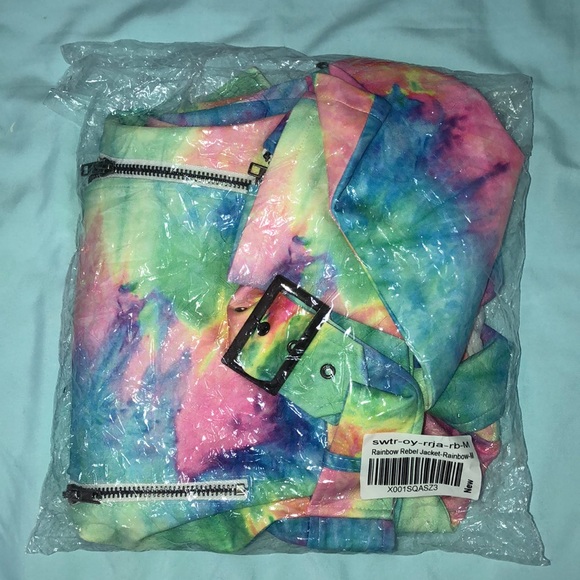 iHeartRaves Jackets & Blazers - iheartraves rainbow rebel jacket 🌈